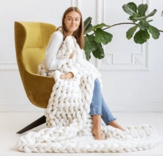 Chunky Knit Throw Nextfix and chill gifts heyprezzie Chunky Knit Throw Nextfix and chill gifts heyprezzie