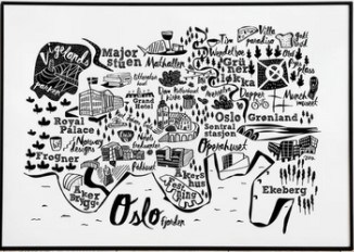 Oslo city map artwork HeyPrezzie Scandinavia inspired gifts Guide Oslo city map artwork HeyPrezzie Scandinavia inspired gifts Guide