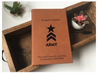 Personalized Journal Gift Best gifts for deployed military service members Personalized Journal Gift Best gifts for deployed military service members