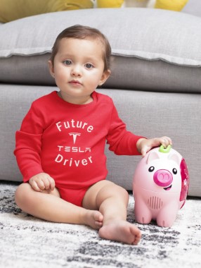Future Tesla Driver Baby Shirt Gifts for Tesla Lovers hey prezzie